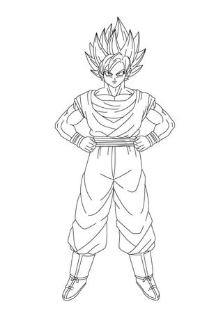 Son Goku Coloring Page